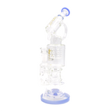 Lookah (WPC704) Triple Stack Multi-Chamber 16.5" Glass Water Pipe (Assorted Colors)(Single Unit)