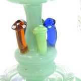 Lookah (WPC723) Mushrooms 9" Glass Water Pipe (Assorted Colors)(Single Unit)