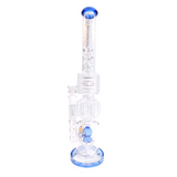 Lookah (WPC373) Spiral Honeycomb Chandelier 21.5" Glass Water Pipe (Single Unit)