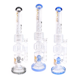 Lookah (WPC373) Spiral Honeycomb Chandelier 21.5" Glass Water Pipe (Single Unit)