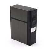 Metal Plastic Protective Cigarette Case w/ Lighter (Single Unit)