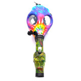 Design Silicone Gas Mask w/ Pattern Water Pipe