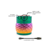 Assorted Colors Psychedelic LED Wave Body Metal Manual Grinder