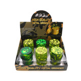 Mini Glow in the Dark Skulls Manual Metal Grinder (Assorted Design)(Display of 12)