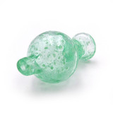 Glow in the Dark Raked Bubble Glass Carb Cap (Assorted Colors)(Single Unit)