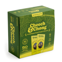 G-Rollz Cheech & Chong Bamboo Unbleached King Size Rolling Papers + Tips & Tray (16 Count Display)