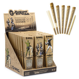 G-Rollz Banksy's Graffiti 6 King Size Pre-Rolled Cones (24 Count Display) - Bamboo Unbleached