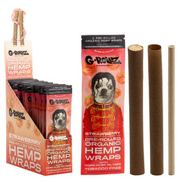 G-Rollz Pets Rock 2 Pre-Rolled Hemp Wraps (15 Count Display) - Strawberry