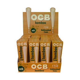 OCB Bamboo Pre-Rolled Cones (Display)- 1¼