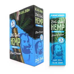 Zig-Zag Flavored Hemp Rolling Wraps (Display) - Blue Dream