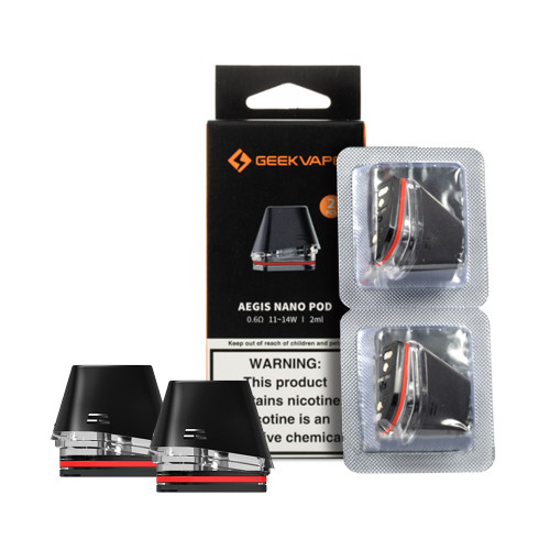 GeekVape Aegis Nano Replacement Pod (2 Pack)  2ml, Leak-Resistant |  Payless Distributors