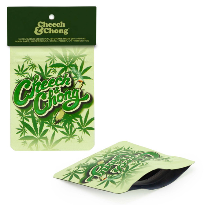 G-Rollz Cheech & Chong 65x85mm Smell Proof Bags (10 Count Display) - Camo