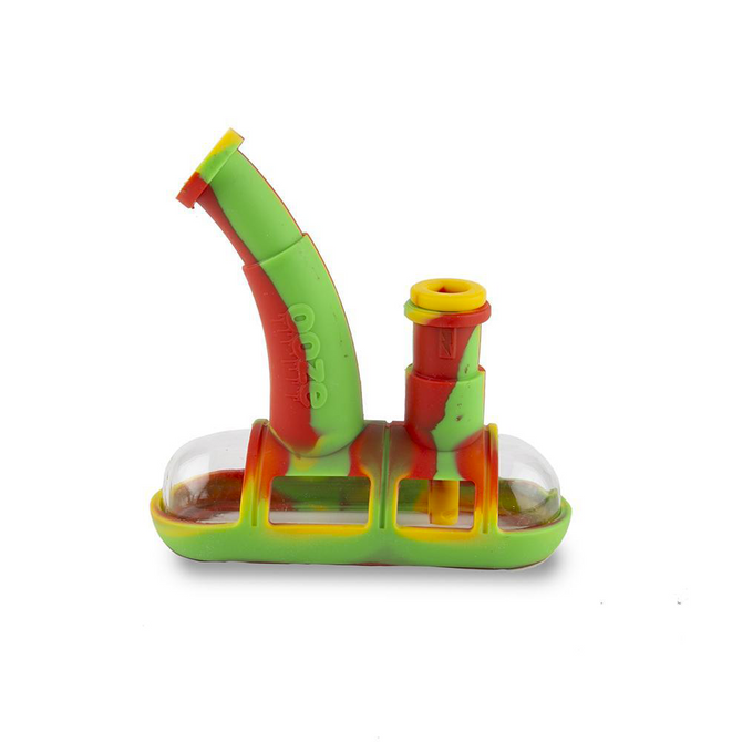 Ooze Steamboat Silicone Bubbler Hand Pipe (Single Unit) - Rasta