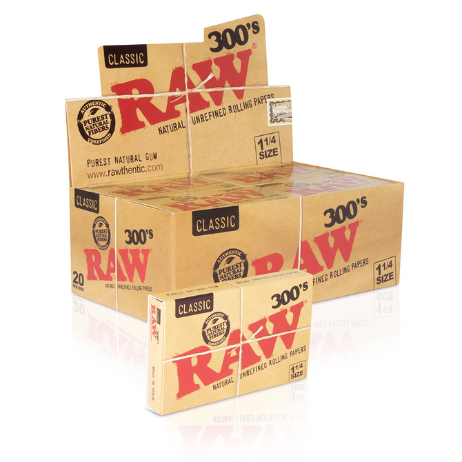 RAW Classic Creaseless 1¼ 300's Rolling Papers (Display)