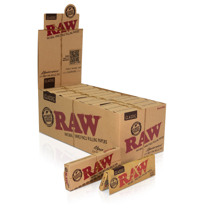 RAW Classic Masterpiece 1¼ Rolling Papers (Display)