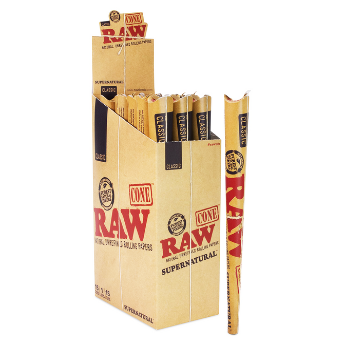 RAW Classic Supernatural Pre-Rolled Cones (Display)