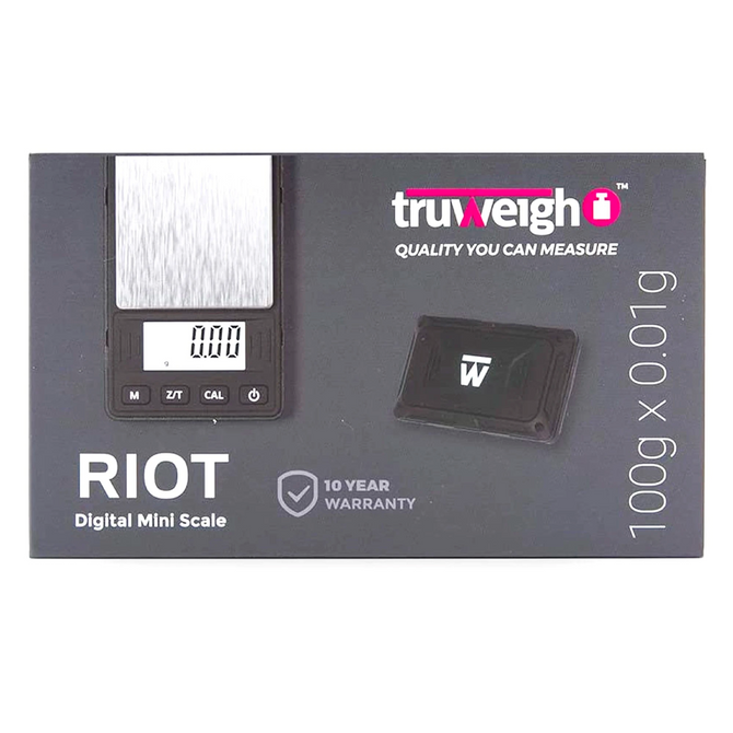 Truweigh Riot Digital Mini Scale 100g (Single Unit) - Black