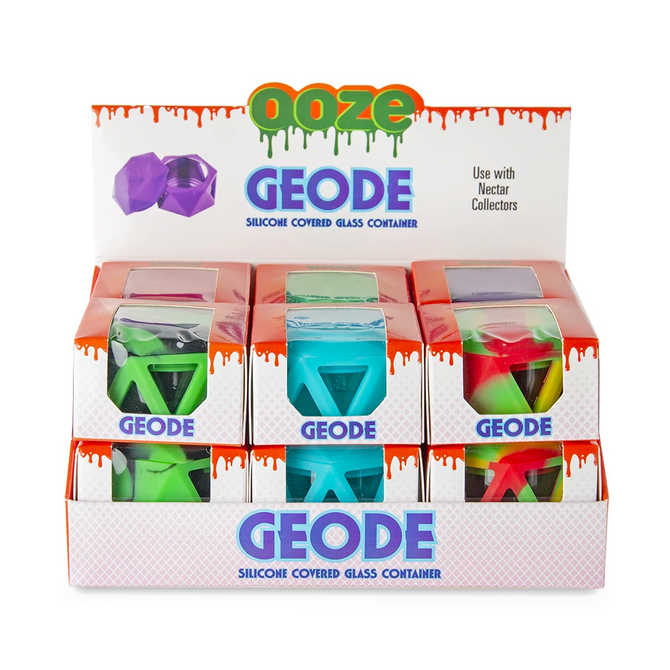 Ooze Geode Silicone & Glass Container (Display)