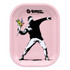 G-Rollz Banksy's Graffiti Small Rolling Tray (Single Unit) - Flower Thrower Pink