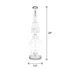 Lookah (WPC769) 20" Glass Water Pipe (Assorted Colors)(Single Unit)