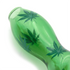 4" Green Weed Leaf Design Glass Hand Pipe (Single Unit)