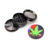 Design Color Weed Leaf  Manual Metal Grinder (Assorted Colors)(Display of 12)