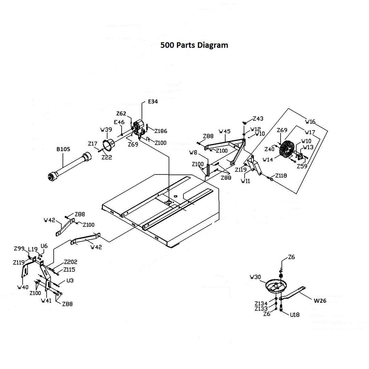 500 Parts Diagram