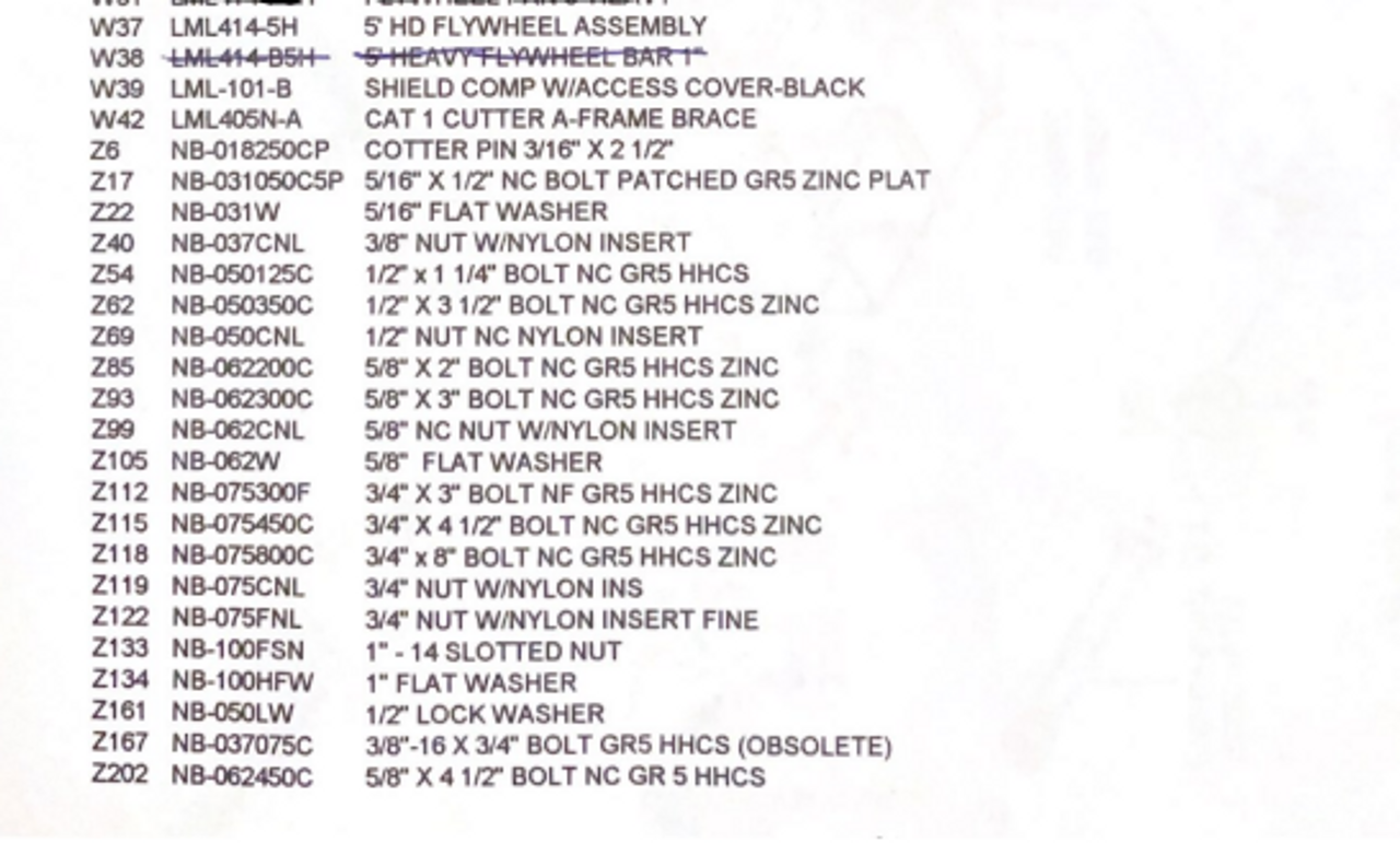 6100TC Parts Diagram