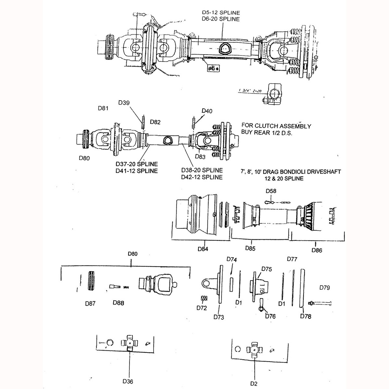 7-8-10-BONDIOLI-DRAG Parts Diagram