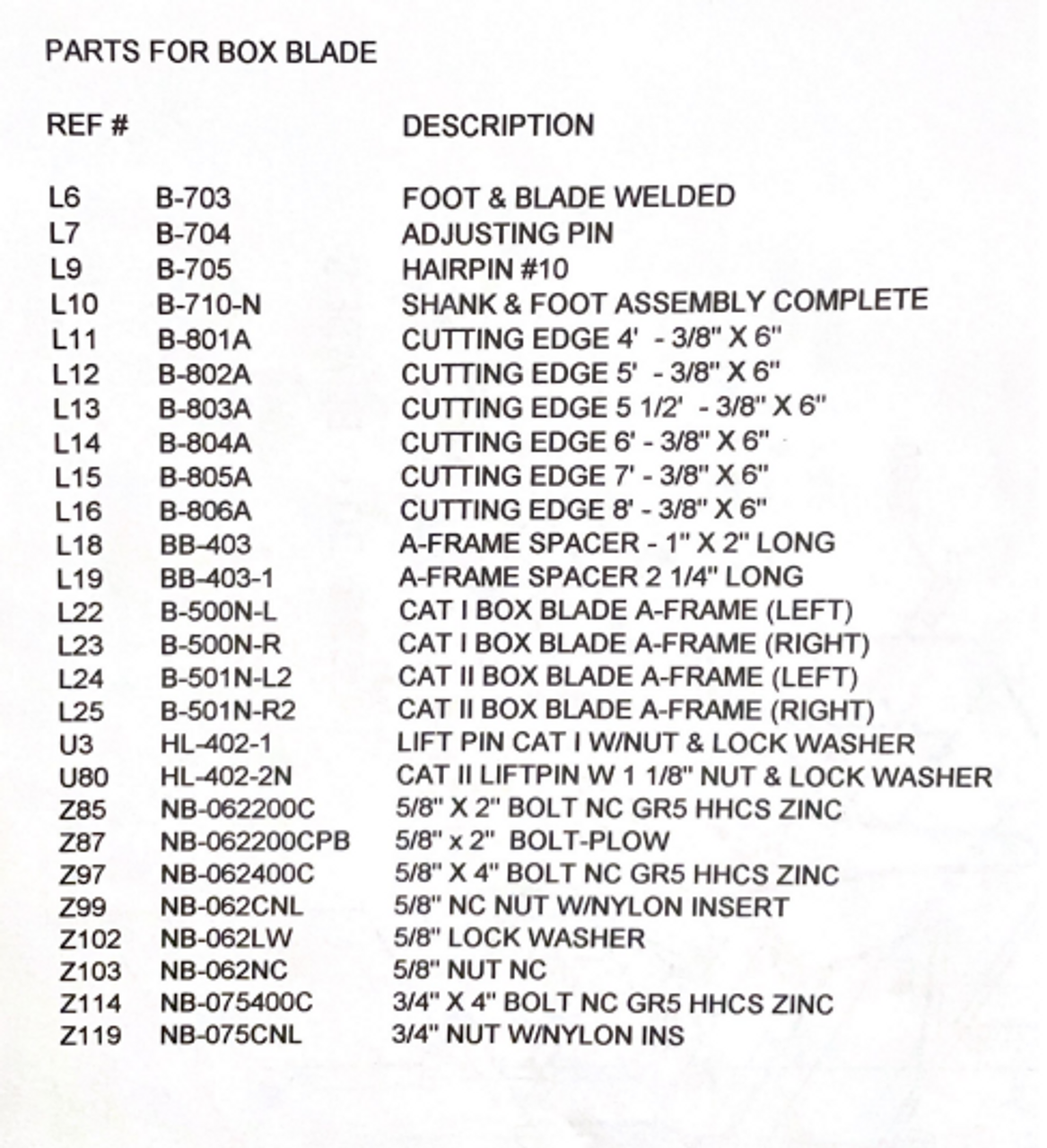 BB66N Parts Diagram