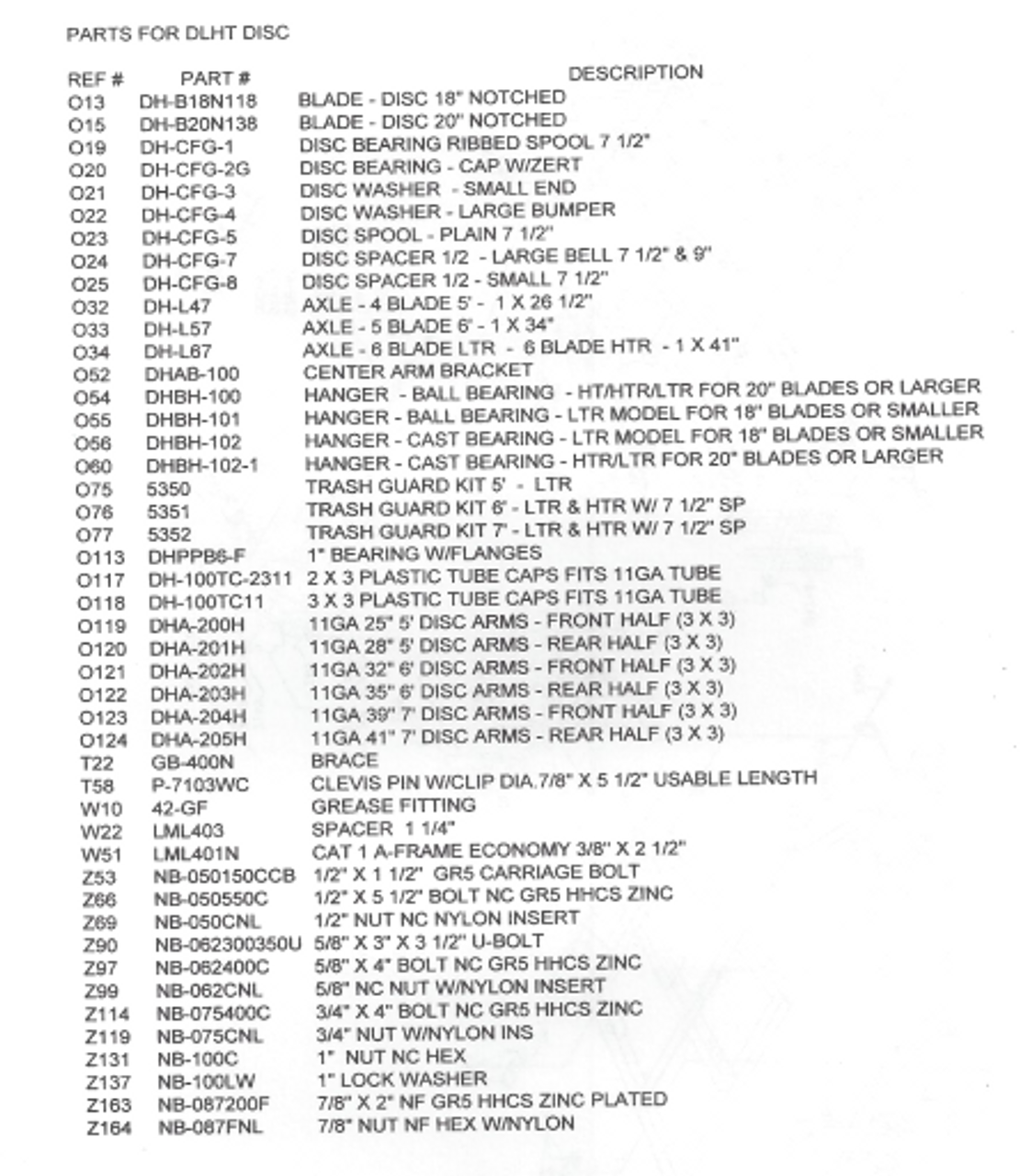 DLHT16822C Parts Diagram