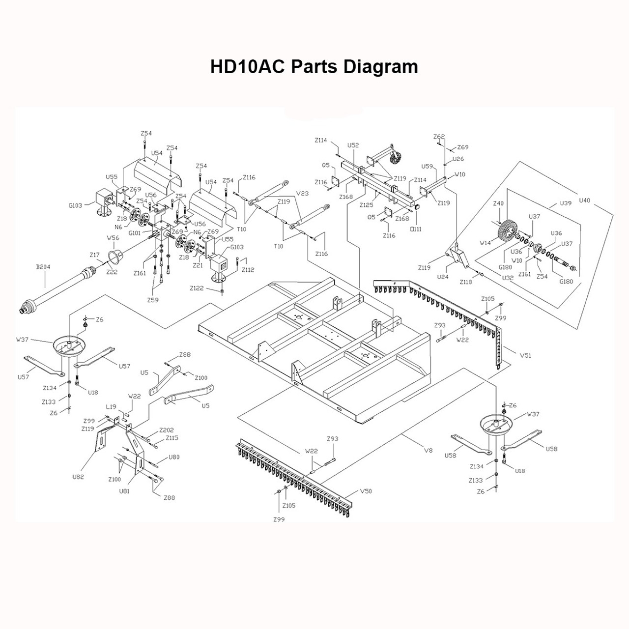 HD10A Parts Diagram