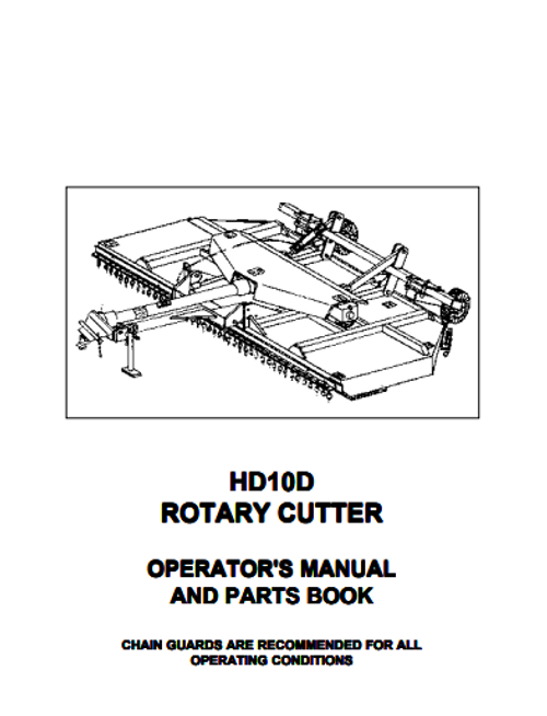 HD10D Operator's Manual