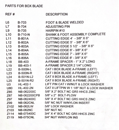 BB72N Parts Diagram