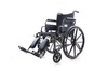 Dalton eLite-16"  Lightweight wheelchair with foot rests, leg rests & anti-tippers, adjustable height arm, Weight limit:250lbs
