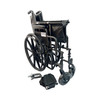 Dalton 20" Heavy duty wide wheel chair with detachable arm, leg rests, Vinyl seat, Weight limit: 310lbs
