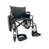 Dalton 20" Heavy duty wide wheel chair with detachable arm, leg rests, Vinyl seat, Weight limit: 310lbs