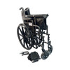 Dalton 24" Heavy duty wide wheelchair with detachable arm, foot rests, elevating leg rests and dual axle, weight limit: 400 lbs