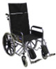 Dalton 22" Deluxe wide recliner wheelchair with detachable arm, leg rests, anti-tipper , weight limit:350lbs