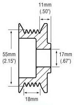 Pulley 24-1267 205-12005