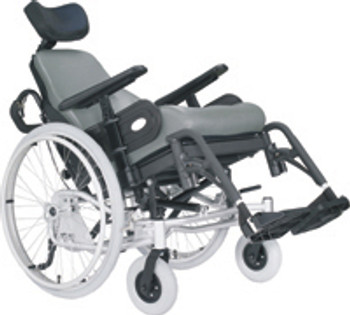 Dalton Rehab Tilt-in-Space - Adult, 18" Wide Tilt & Recline wheelchair with head rest, leg rests and anti-tippers, Weight limit:250lbs