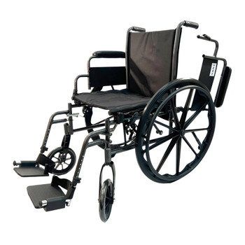 Dalton eLite- 20" Lightweight wheelchair with footrests & anti-tippers, Weight limit:250lbs