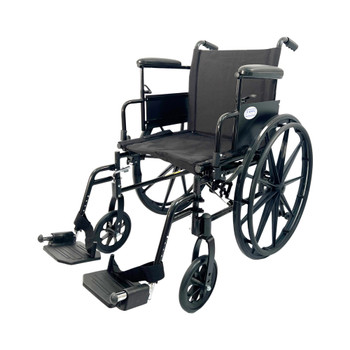 Dalton Jaguar- 18" Heigh strength lightweight wheelchair with adjustable height arm, swing back arm, footrests , anti-tippers ,Weight limit:250lbs