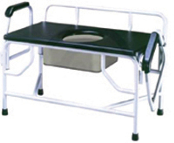Extra Large Bariatric Drop-Arm Commode, Wt limit 1000 lbs