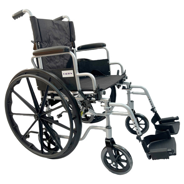 Dalton Wheelchair/ Transport chair Combo- 16" Combo wheelchair with aluminum lightweight frame, footrests, quick release