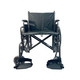 Dalton 20" Heavy duty wide wheel chair with detachable arm, leg rests, Vinyl seat, Weight limit: 310lbs