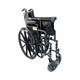 Dalton 22" Heavy duty wide manual wheelchair,  Detachable Arm with footrests /dual axle, Weight limit:350lbs