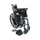 Dalton 22"Heavy duty wide wheelchair with detachable arm, leg rests and dual axle, Weight limit:350Lbs