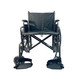 Dalton 22"Heavy duty wide wheelchair with detachable arm, leg rests and dual axle, Weight limit:350Lbs
