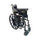 Dalton 24" Heavy duty wide wheelchair with detachable arm, foot rests, dual axle, weight limit: 400 lbs